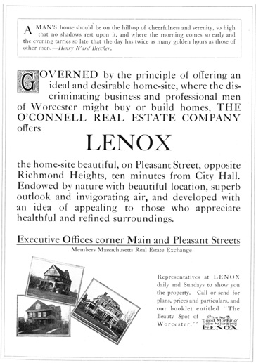  { O'Connell Ad, Feb 1910 } 